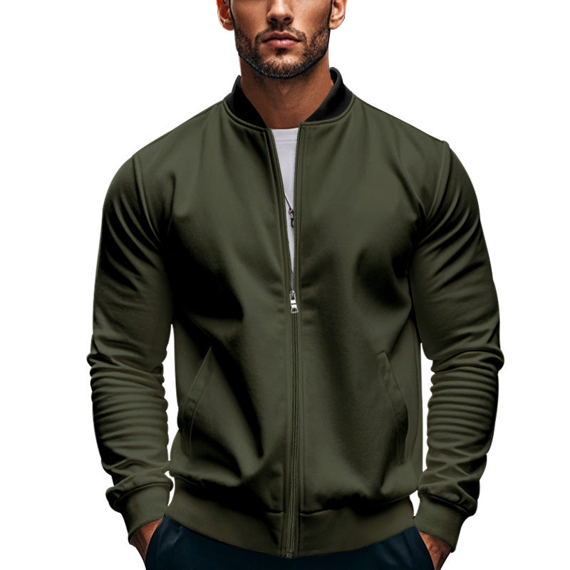 Veste bomber sportive pour hommes avec fermeture éclair et poignets élastiques Chic und Stil
