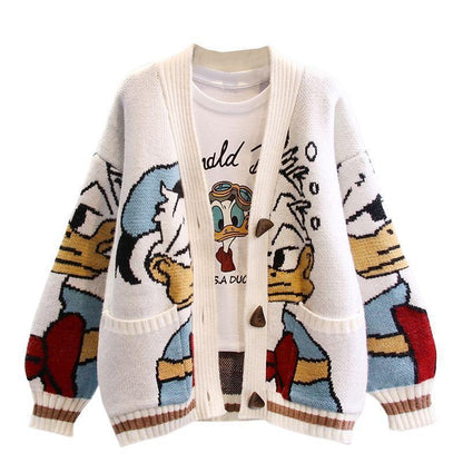 Dames pull et cardigan brodé avec motif Disney ludique Chic und Stil