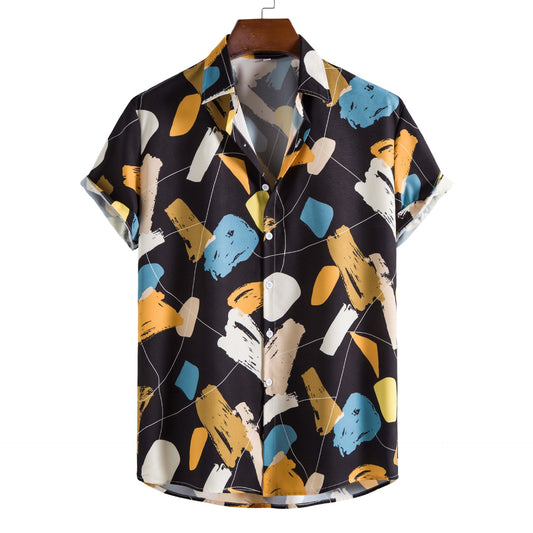 Chemise à manches courtes pour femmes avec impression graphique moderne Chic und Stil