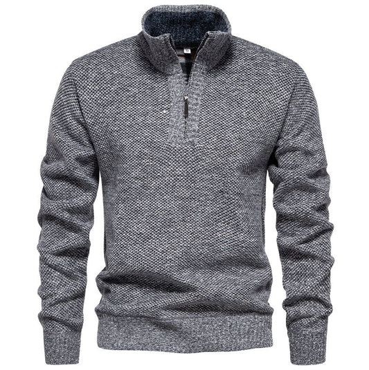 Pull-over zippé pour hommes avec design structuré Chic und Stil
