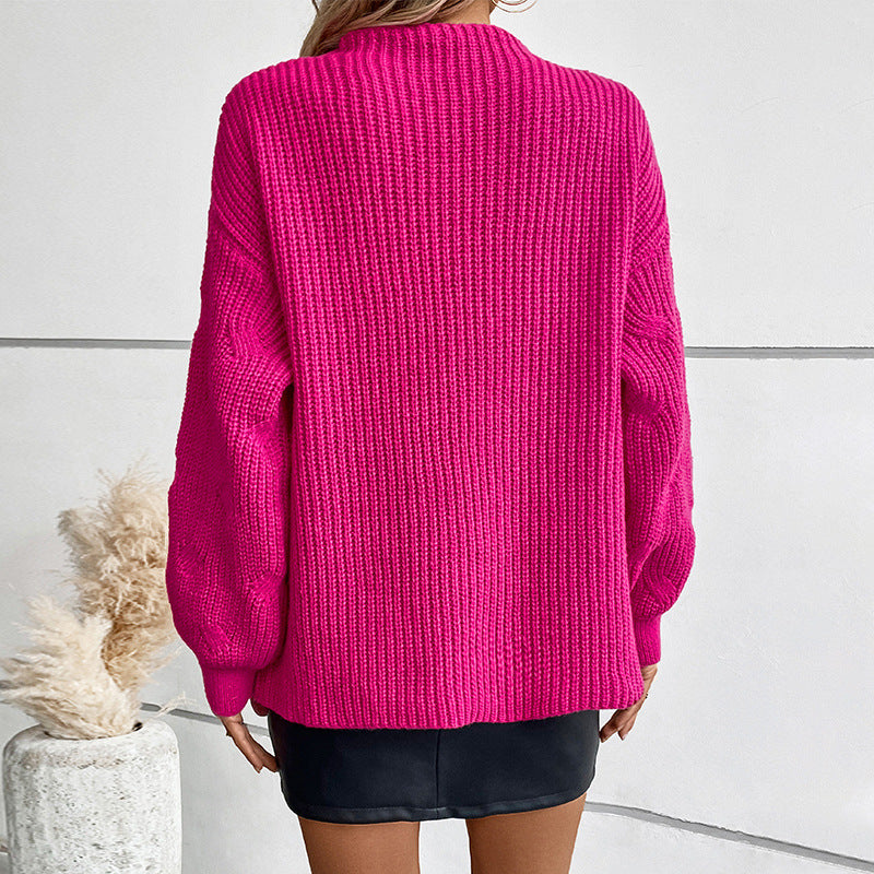 Pull en grosse maille pour femmes avec un motif de vagues saisissant Chic und Stil