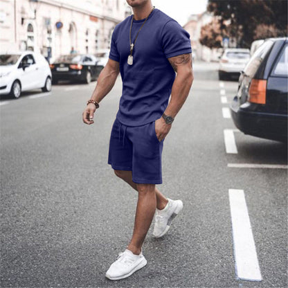 Ensemble d'été sportif pour hommes avec t-shirt respirant et shorts Chic und Stil