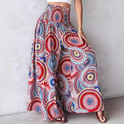 Chic and Style Tropical Wide Leg Pants for Women