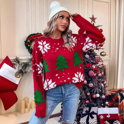 Pull de Noël pour femmes à motif avec design festif et coupe confortable Chic und Stil