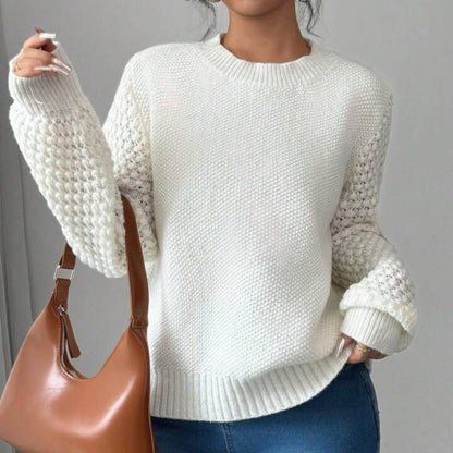 Pull féminin à la mode avec des détails en tricot raffinés Chic und Stil