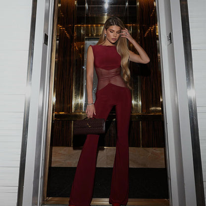 Dames combinaison corps en maille évasée Chic und Stil
