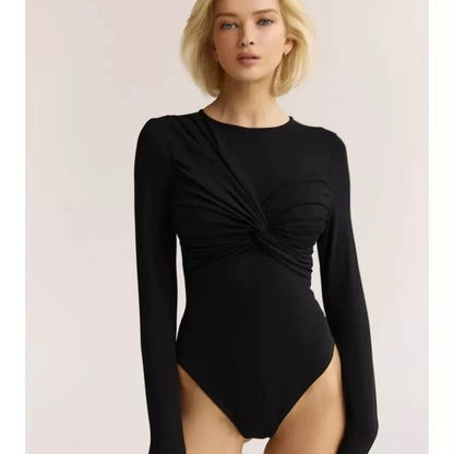 Ladies Long Sleeve Ruffled Body Chic and Style