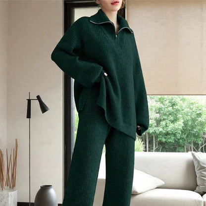 Pullover en tricot doux pour femmes avec col montant moderne et coupe ample Chic und Stil