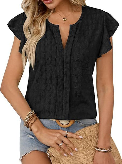 Dames Blouse à Manches Courtes Chic und Stil