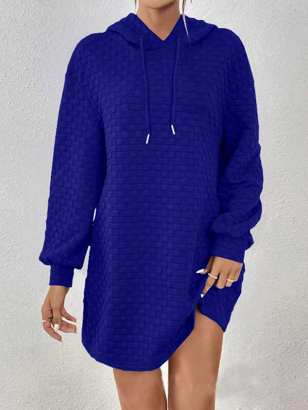 Robe à capuche pour femme en matériau structuré Chic und Stil