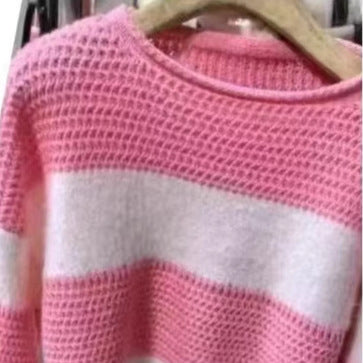 Pull confortable pour femmes avec une coupe ample et un motif rayé remarquable Chic und Stil