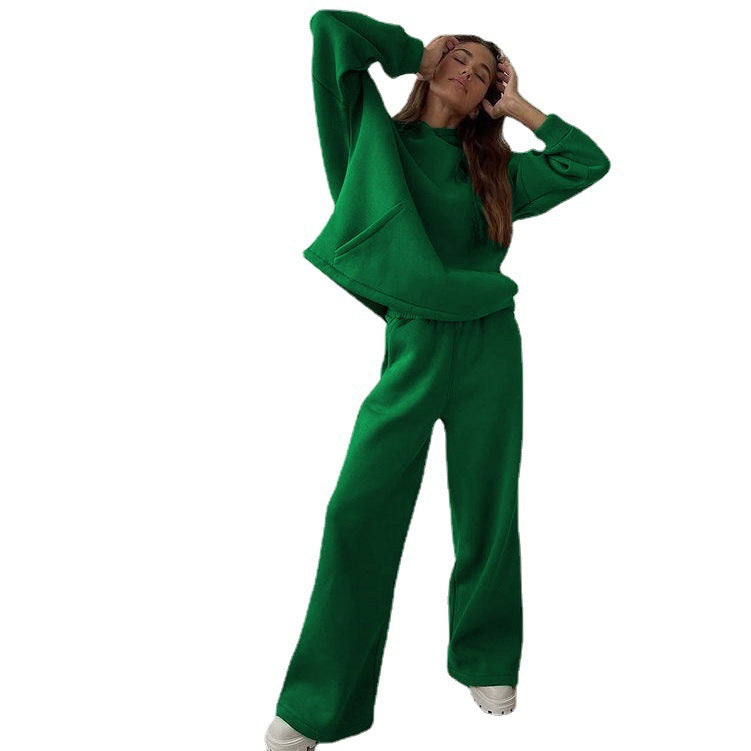 Women casual fleece hoodie and loose jogger pants Chic and Style