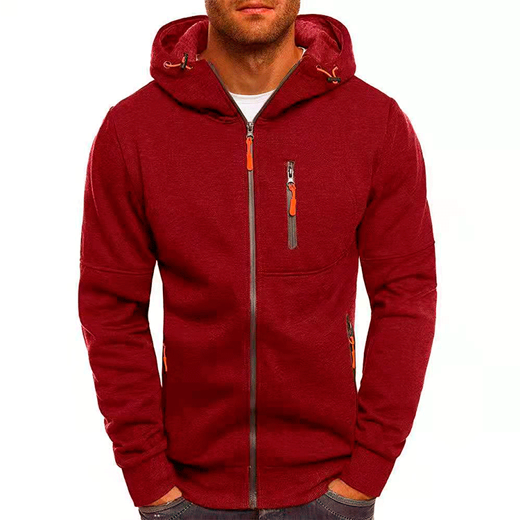 Veste à capuche de sport pour hommes avec poches zippées pratiques et matériau respirant Chic und Stil