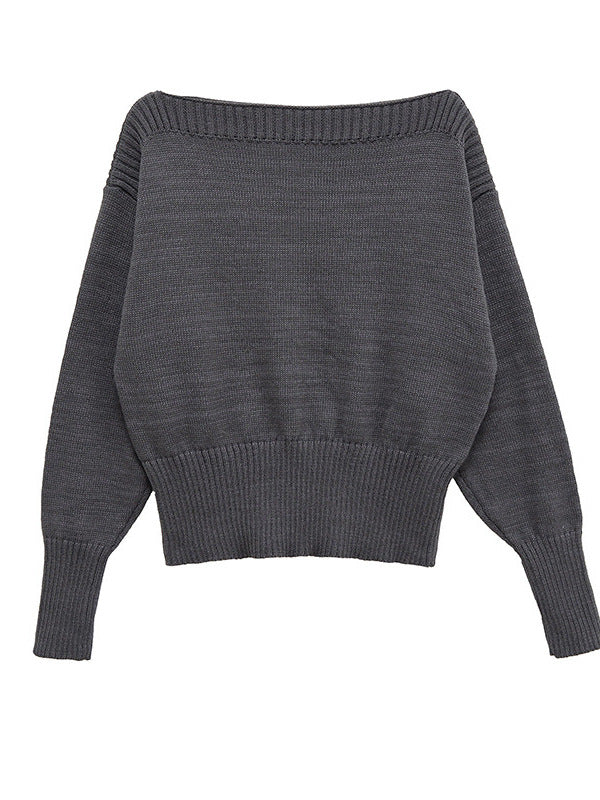 Pull overize décontracté pour femmes en matériau tricot doux Chic und Stil