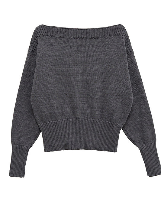 Pull overize décontracté pour femmes en matériau tricot doux Chic und Stil