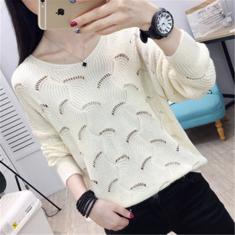 Pull décontracté femmes avec motif en trou ouvert et toucher doux Chic und Stil