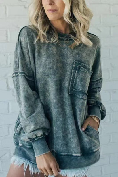 Women Oversized Comfortable Sweatshirt with Pockets Chic and Style