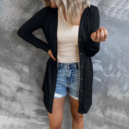 Cardigan long pour femmes avec des boutons pratiques et une coupe décontractée Chic und Stil