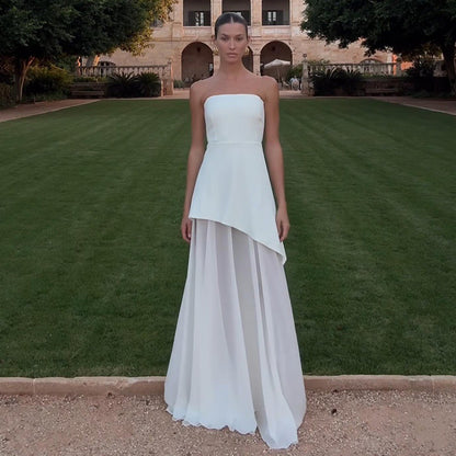 Robe maxi sans manches pour femmes avec fente haute et décolleté choker élégant Chic und Stil