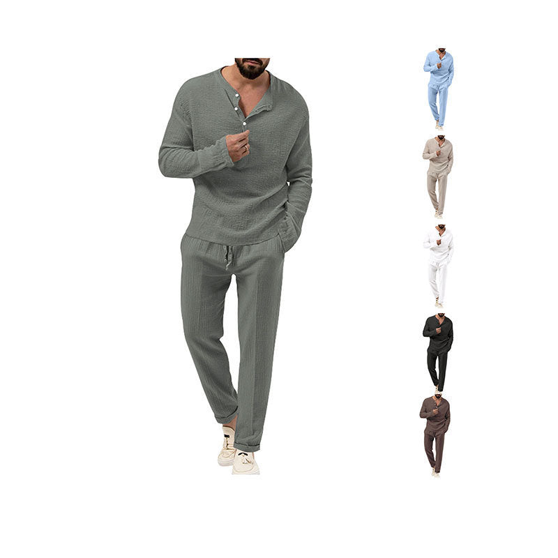Men's loungewear set with breathable top and comfortable capri pants Chic and Style