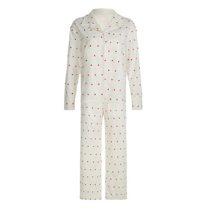 Comfortable night pants for ladies with hearts Chic and Style