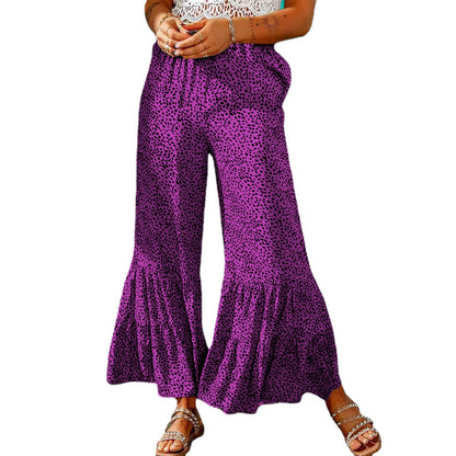 Wide leg palazzo pants for women with a voluminous hem and elastic waistband Chic and Style