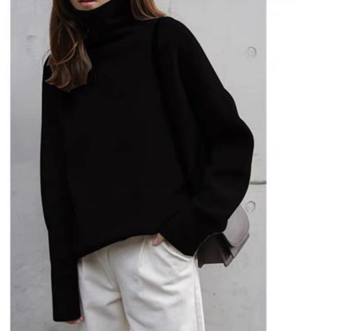 Pull à col roulé confortable pour femmes en laine de haute qualité Chic und Stil