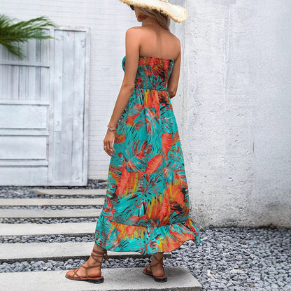 Robe maxi d'été pour femme avec imprimé floral Chic und Stil
