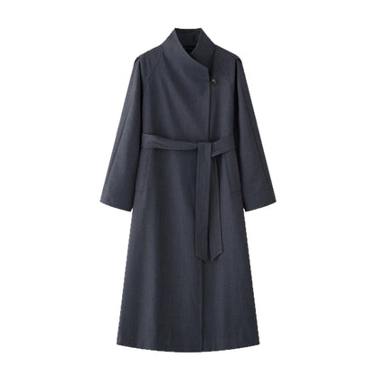 Manteau wrap longline ajusté pour femmes Chic und Stil