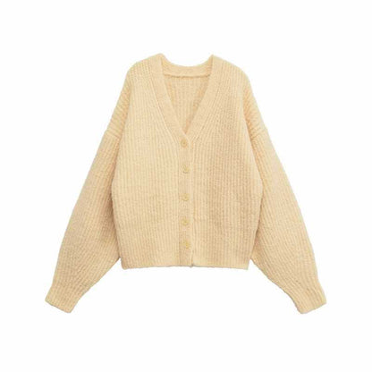 Dames cardigan tricot confortable avec des détails de bouton classiques Chic und Stil