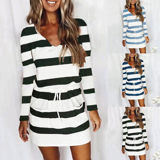 Robe shift à blocs de couleur pour femmes avec taille réglable Chic und Stil