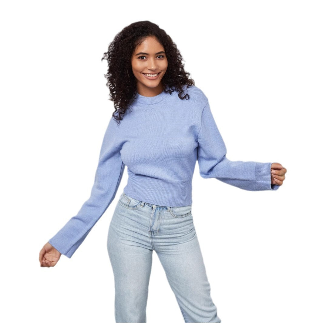 Pull féminin décontracté avec des manches évasées Chic und Stil