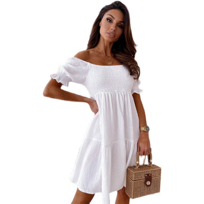 Robe mini off-shoulder avec volants pour femmes Chic und Stil