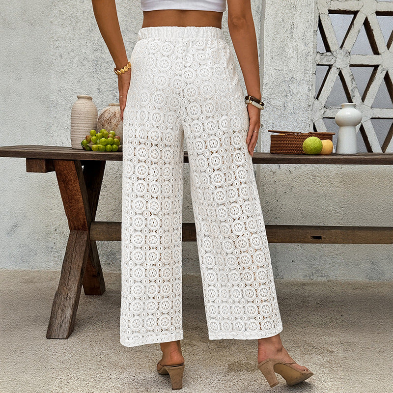 Women's Chic and Stylish Wide Crochet Pants
