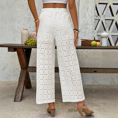 Women's Chic and Stylish Wide Crochet Pants