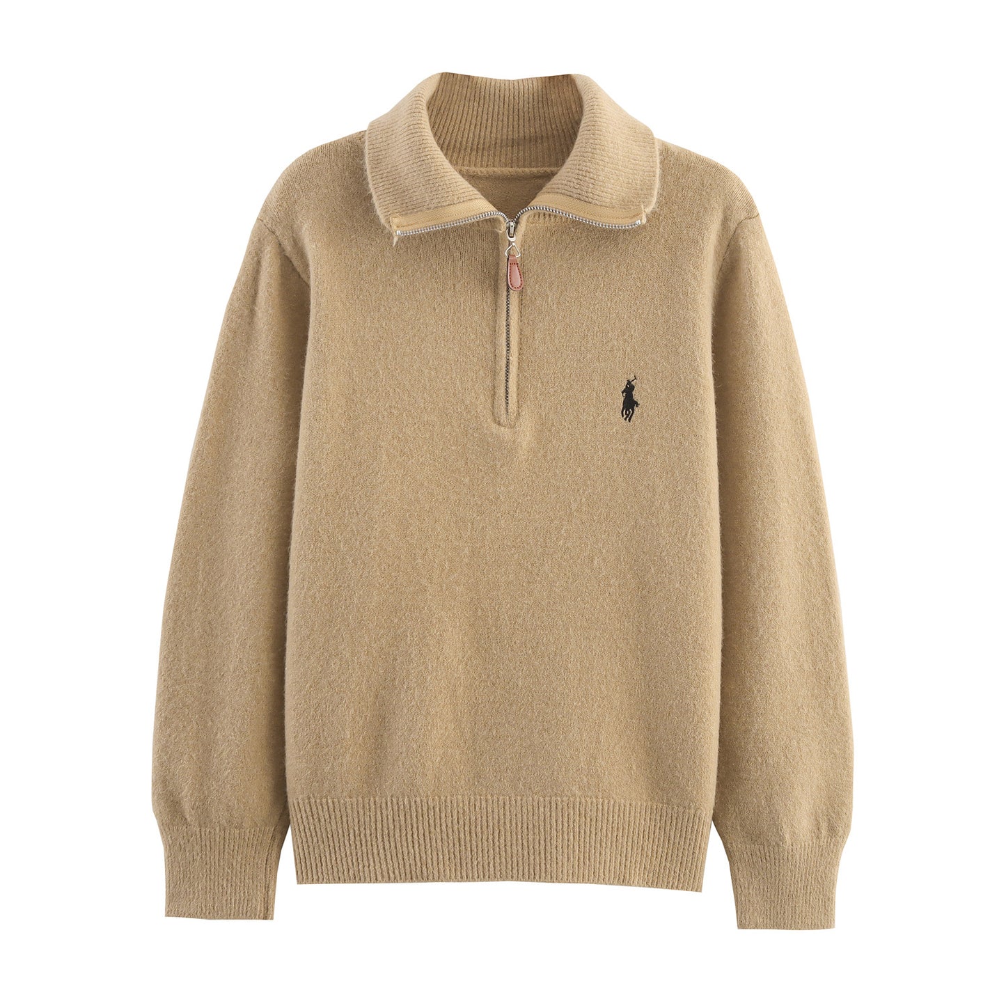 Pull décontracté pour femmes avec col de haute qualité et fermeture à glissière Chic und Stil