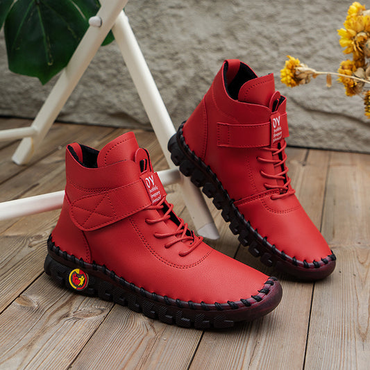Bottes d'hiver pour femmes avec fermeture velcro réglable et profil robuste Chic und Stil