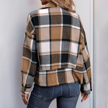 Blazer-vest pour femmes à carreaux avec coupe décontractée Chic und Stil