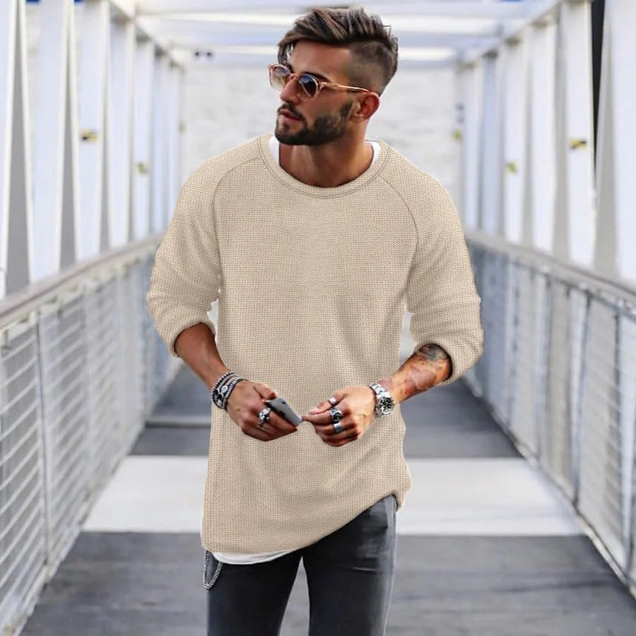 Pull décontracté pour hommes avec un motif tricot innovant Chic und Stil
