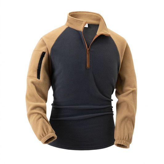 Men's Fleece Pullover with Half-Zip and Functional Pockets Chic and Style