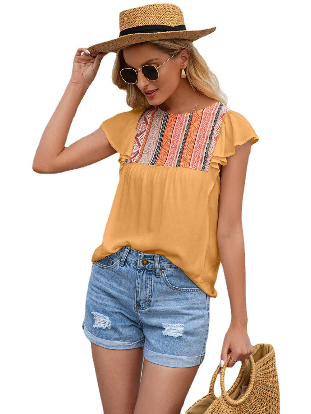 Chemisier pour femmes avec des détails de volants ornés Chic und Stil