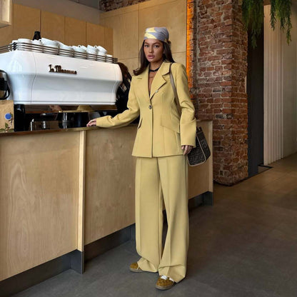 Dames ensemble élégant et décontracté avec pantalons large Chic und Stil