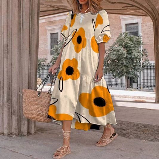 Robe maxi d'été à motifs floraux Chic und Stil pour femmes