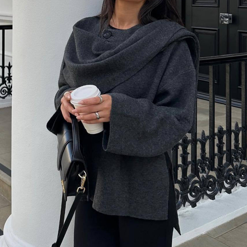 Dames élégante hoodie Chic und Stil