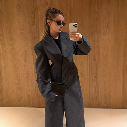 Dames élégant manteau oversize Chic und Stil