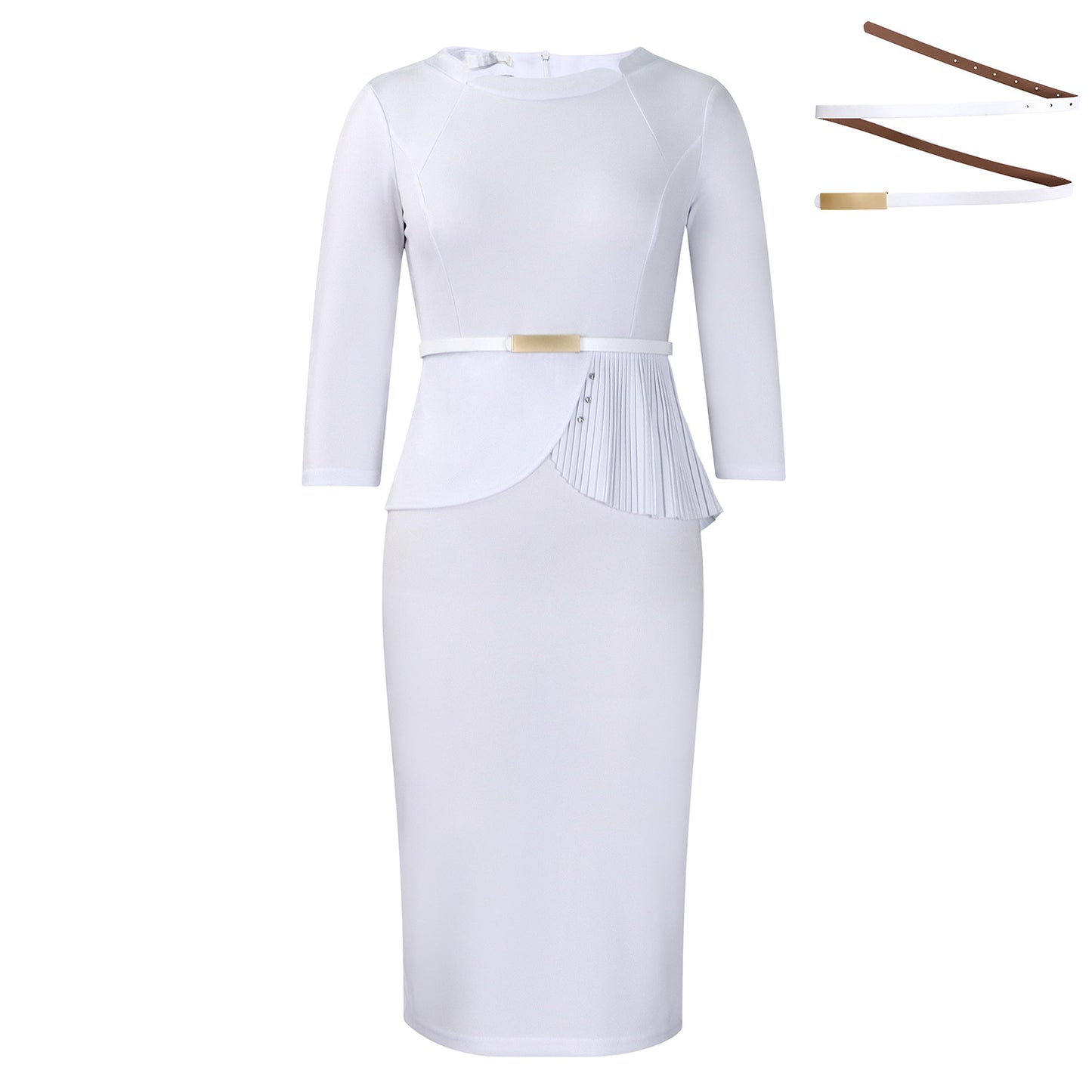 Robes pour femmes ajustées avec fronces et ceinture Chic und Stil
