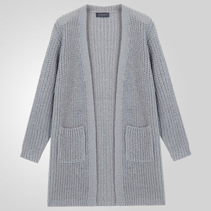 Cardigan tricot pour homme à grande taille avec décolleté plongeant et design structuré Chic und Stil