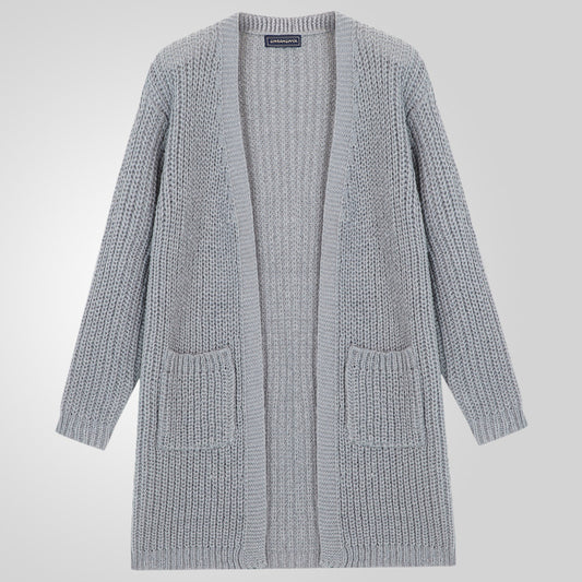 Cardigan tricot pour homme à grande taille avec décolleté plongeant et design structuré Chic und Stil