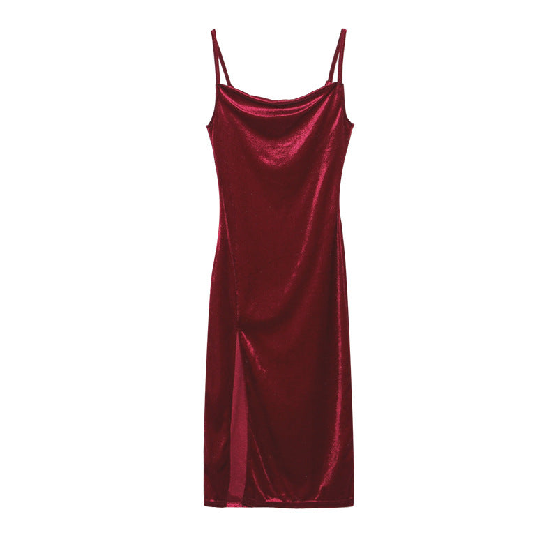 Robe midi chic et stylée en slip irisé pour femmes