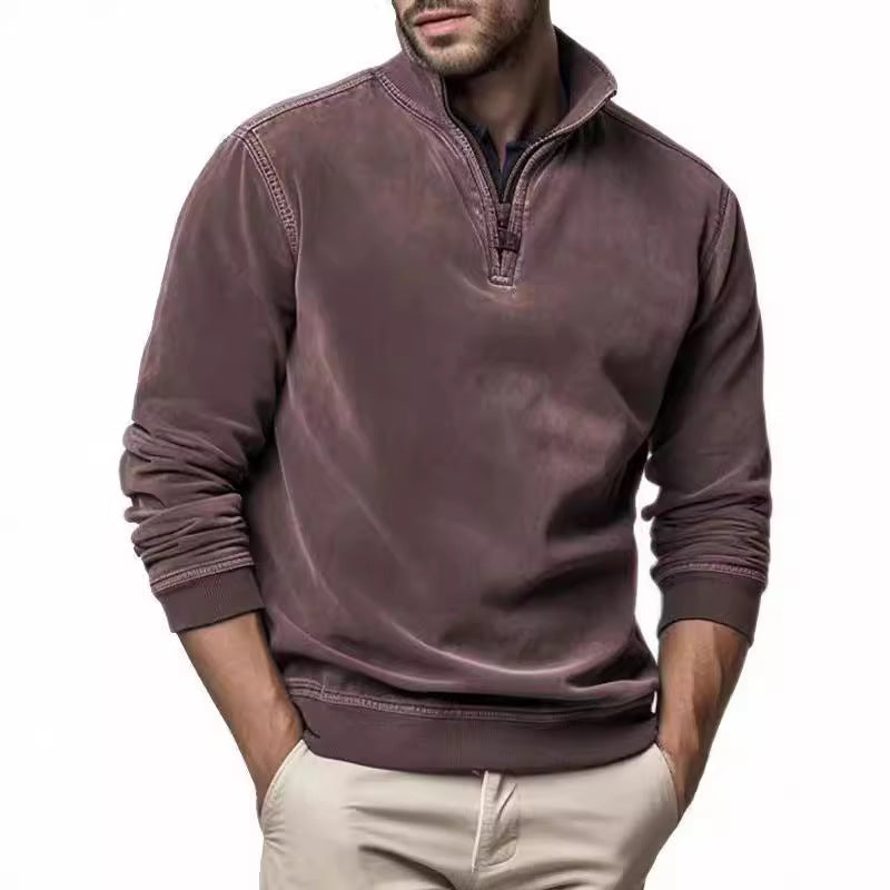 Pull sportif pour hommes avec col montant pratique Chic und Stil